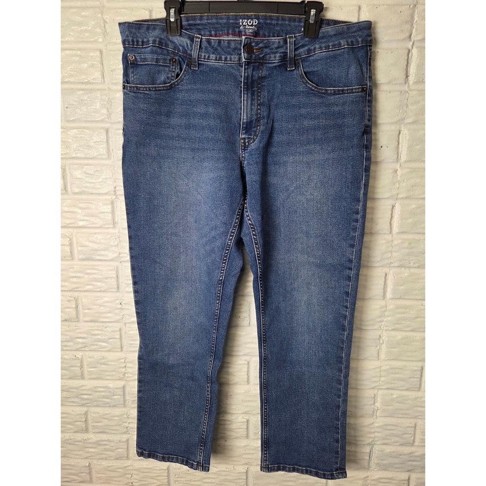 IZOD Saltwater Jeans Straight Fit Men's size 38 x 28 Stretch  #1566219